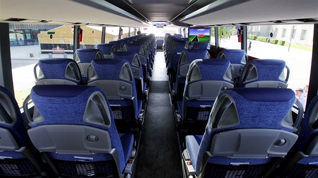 Nov autobusy Setra spolenost Student Agency vyprav z Prahy do Mnichova.