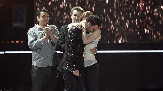 Finále soutěže X Factor - Peter Bažík vyhrál celou soutěž a získal 200 tisíc eur.