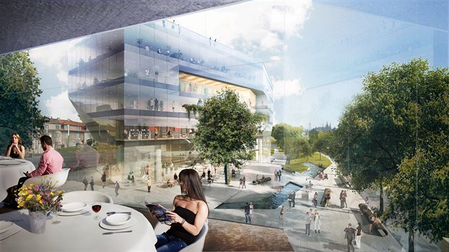 Projekt Bořislavka Centrum, který budou tvořit celkem čtyři prosklené budovy, nabídne kanceláře, obchody a restaurace.