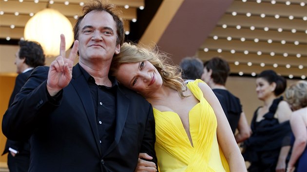 Uma Thurmanov a Quentin Tarantino (Cannes, 23. kvtna 2014)