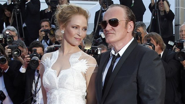 Uma Thurmanová a Quentin Tarantino (Cannes, 24. května 2014)