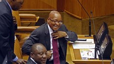 Jihofrický prezident Jacob Zuma během prvního zasedání nového parlamentu (21....