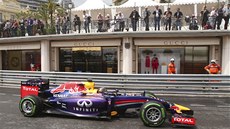 Sebastian Vettel bhem tréninku na Velkou cenu Monaka. 