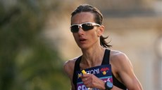 Ivana Sekyrová p�i p�lmaratonu v Karlových Varech