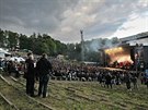 První den mezinárodního metalového festivalu Metalfestu v plzeském amfiteátru.