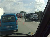 Dopravní nehoda na pražském okruhu