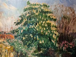 Opono vystavuje originly Frantika Kupky Nae zahrada v Puteaux, Dm male...