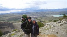Ryan s manelkou Evou na te v Patagonii v ile