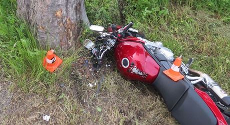 Motocykl Suzuki ízený mladým muem narazil mezi Bruntálem a Svtlou Horou do...