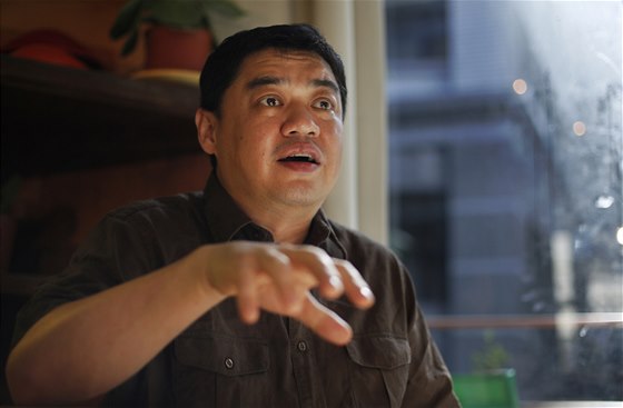 Známý studentský vdce Wu-er Kchaj-si (2. 6. 2014).