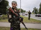 Jeden z proruských separatist v Doncku (31. kvtna 2014)
