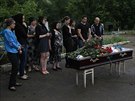 Poheb proruského separatisty, který zahynul v bojích na východ Ukrajiny (31....
