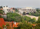 Demolice dejvického hotelu Praha z Oechovky. (6. kvtna 2014)