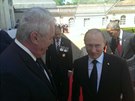 Prezident Milo Zeman se svým ruským protjkem Vladimirem Putinem v Normandii...