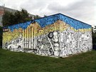 Trafostanice s graffiti v Praze 11
