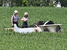 Pád ultralehkého letadla v Kianov 6.6.2014. Pilot zahynul.