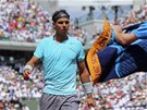 FINÁLE. Rafael Nadal na vyprodaném dvorci Phillippa Chatriera bojuje ve finále