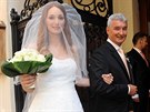 Dcera Světlany Nálepkové a Michala Nesvadby Josefína v den své svatby.