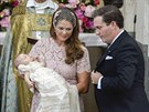 Kest védské princezny Leonore: princezna Madeleine s dcerou a Chris O'Neill...