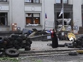 Sdlem veden Luhansk lidov republiky otsla siln exploze (2. ervna 2014).
