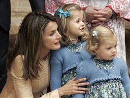 panlsk princezna Letizia s dcerami Sofi a Leonor