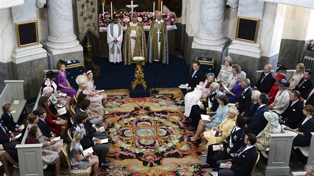 Kest vdsk princezny Leonore v krlovsk kapli zmku Drottningholm (Stockholm, 8. ervna 2014)