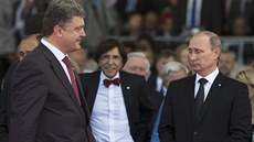 Poroenko se poprvé seel s ruským prezidentem Vladimirem Putinem v pátek bhem...