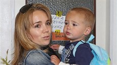 Lucie Vondráková a její syn Matyá Plekanec (1. záí 2013)
