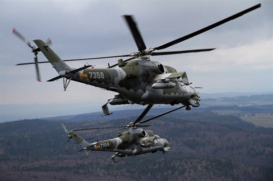 Bitevní vrtulník Mi-24 eského letectva