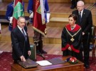 Kiska sloil slib na slavnostní schzi slovenského parlamentu, která zaala...