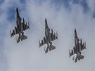 Americké letouny F-16 na cviení Sabre Strike v Pobaltí