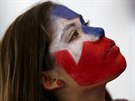 A Chilean fan looks on during the World Cup Group B soccer match between Chile...