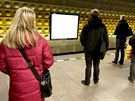 Informaní obrazovka v metru