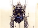 Robotický oblek v laboratoi