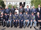 Odhalení památníku eských letc na Klárov (17. ervna 2014)