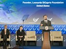 Leonardo DiCaprio na konferenci Ná oceán