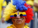 ZAOSTENO NA FOTBAL. Ekvádorský píznivec ped prvním duelem svého týmu na...