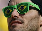 Brazilský fanouek ped zahájením mistrovství svta ve fotbale.