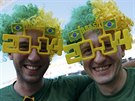 Braziltí fanouci ped zahájením mistrovství svta ve fotbale.