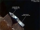 Satelitní snímek nové severokorejské fregaty