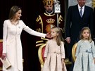 panlská královna Letizia, korunní princezna Leonor a princezna Sofia (Madrid,...