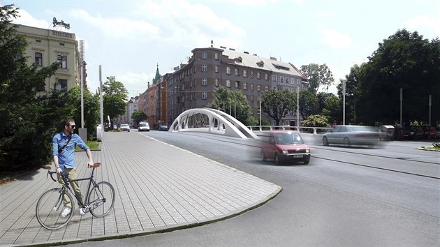 Vizualizace nového mostu na Masarykov tíd, jak ho navrhl renomovaný...