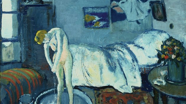 Obraz Modr pokoj, kter skrval neekan tajemstv, namalova Picasso v roce 1901.