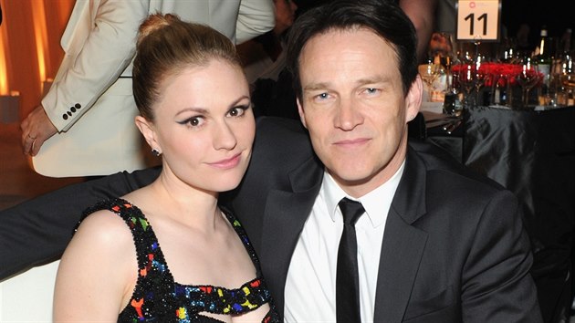 Anna Paquinov a Stephen Moyer (Los Angeles, 2. bezna 2014)