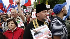 Demonstrace na podporu donckých povstalc v Moskv (11. ervna 2014)