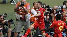 Belgian Dries Mertens se raduje z gólu proti Alírsku, který znamenal...