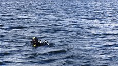 Policejní potápěči hledají v Brněnské přehradě utopený invalidní vozík (15....