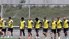 Spar�an�tí fotbalisté na za�átku p�ípravy.