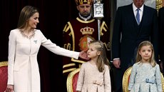 panlská královna Letizia, korunní princezna Leonor a princezna Sofia (Madrid,...