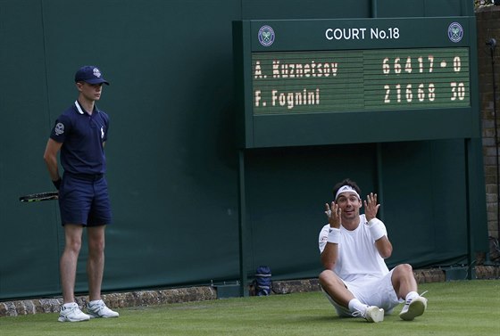 CO SE TO DJE? Fabio Fognini nevcn kouk -bhem zpasu s Amerianem...